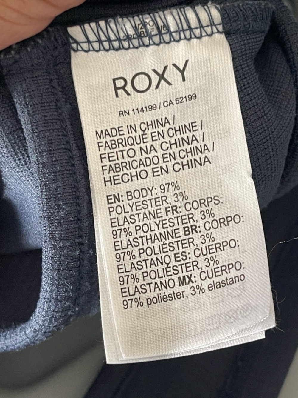 Roxy Navy Ribbed Scoop Crop Tank Top Sz M - Picture 8 of 8